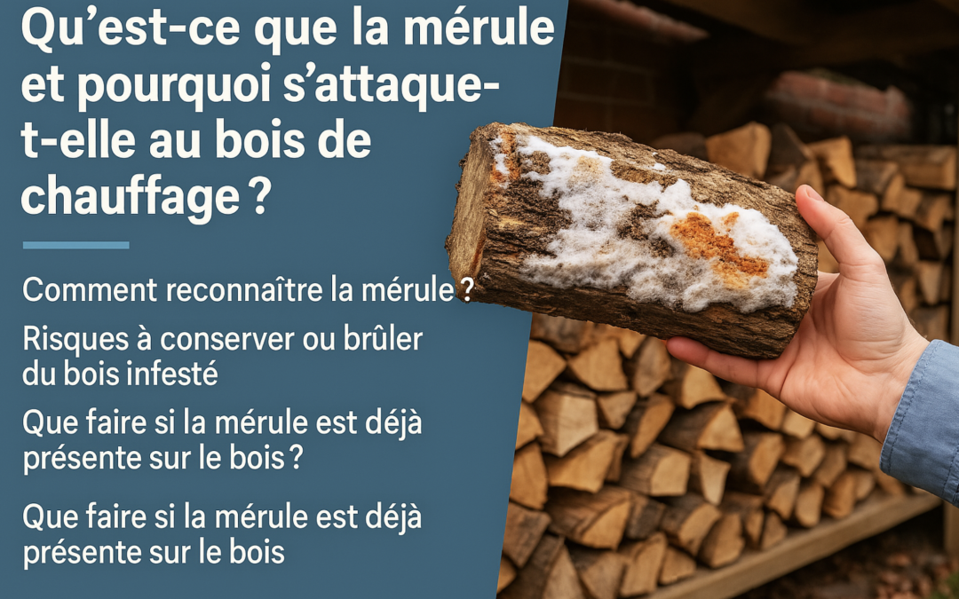 Mérule sur bois de chauffage : risques, précautions et solutions