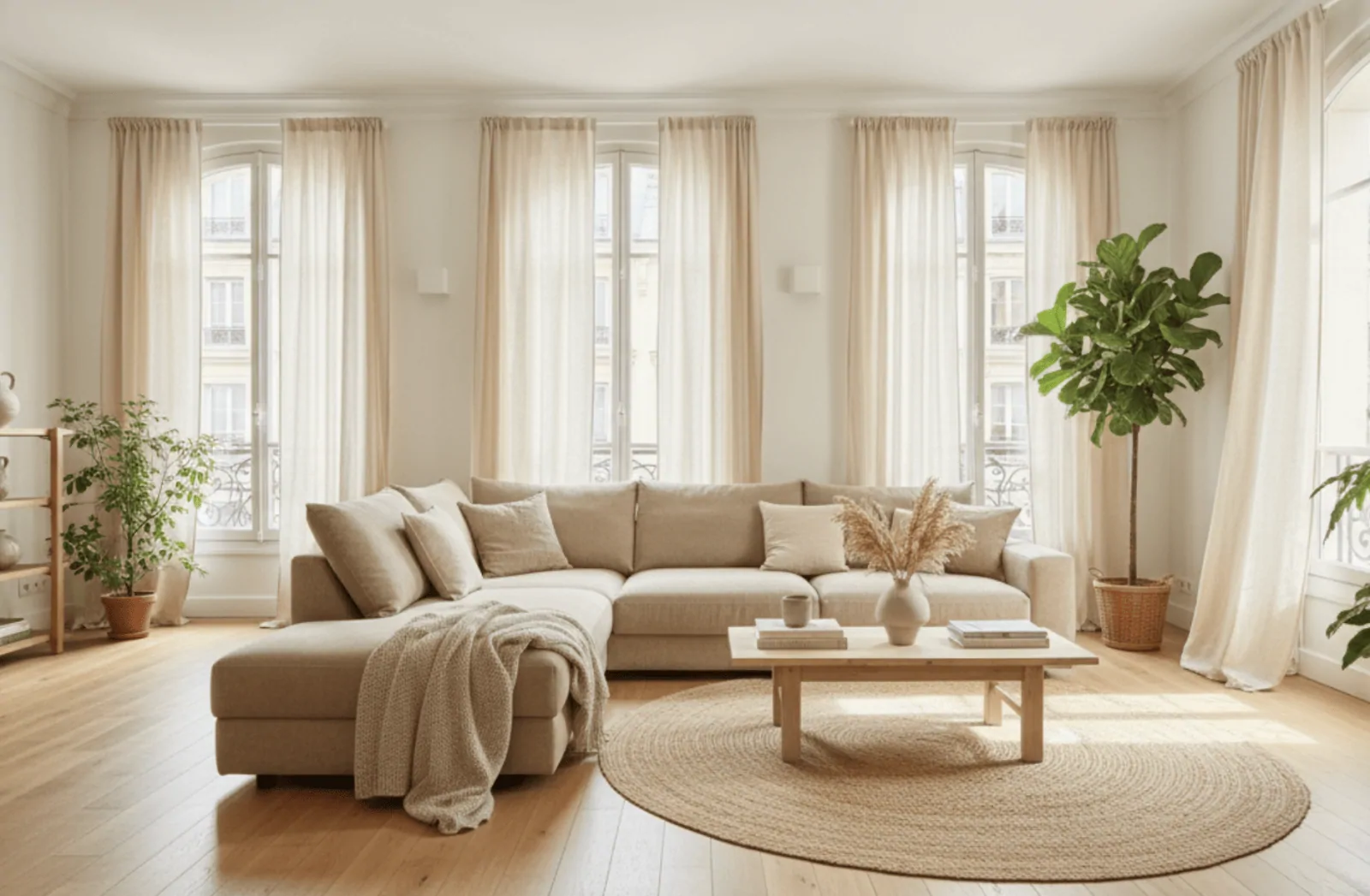 Salon moderne et lumineux rénové par une agence d'architecture d'intérieur en ligne comme TooPlans.