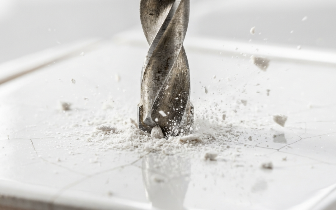Percer dans du carrelage sans le casser : ma méthode