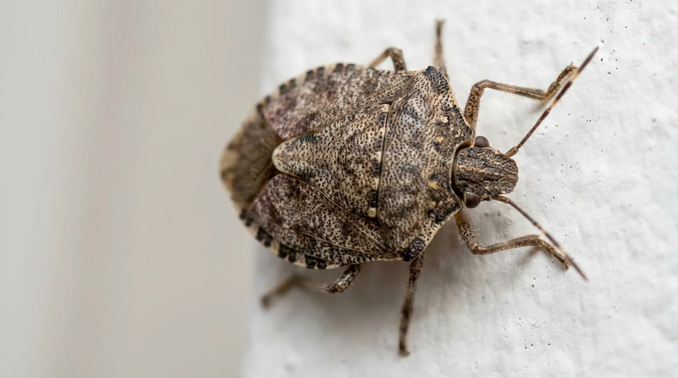 Zoom sur une punaise diabolique marron pour identification
