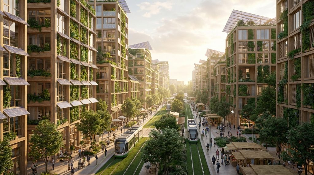 Ville futur écologique : Rénovation, matériaux biosourcés et habitat 2050