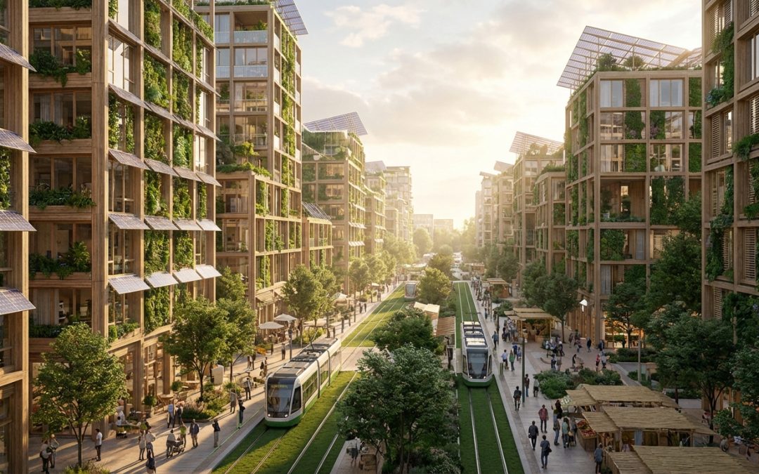 Ville futur écologique : Rénovation, matériaux biosourcés et habitat 2050