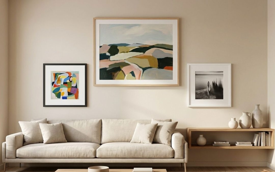 Comment disposer 3 tableaux sur un mur ? Hauteur et taille des tableaux