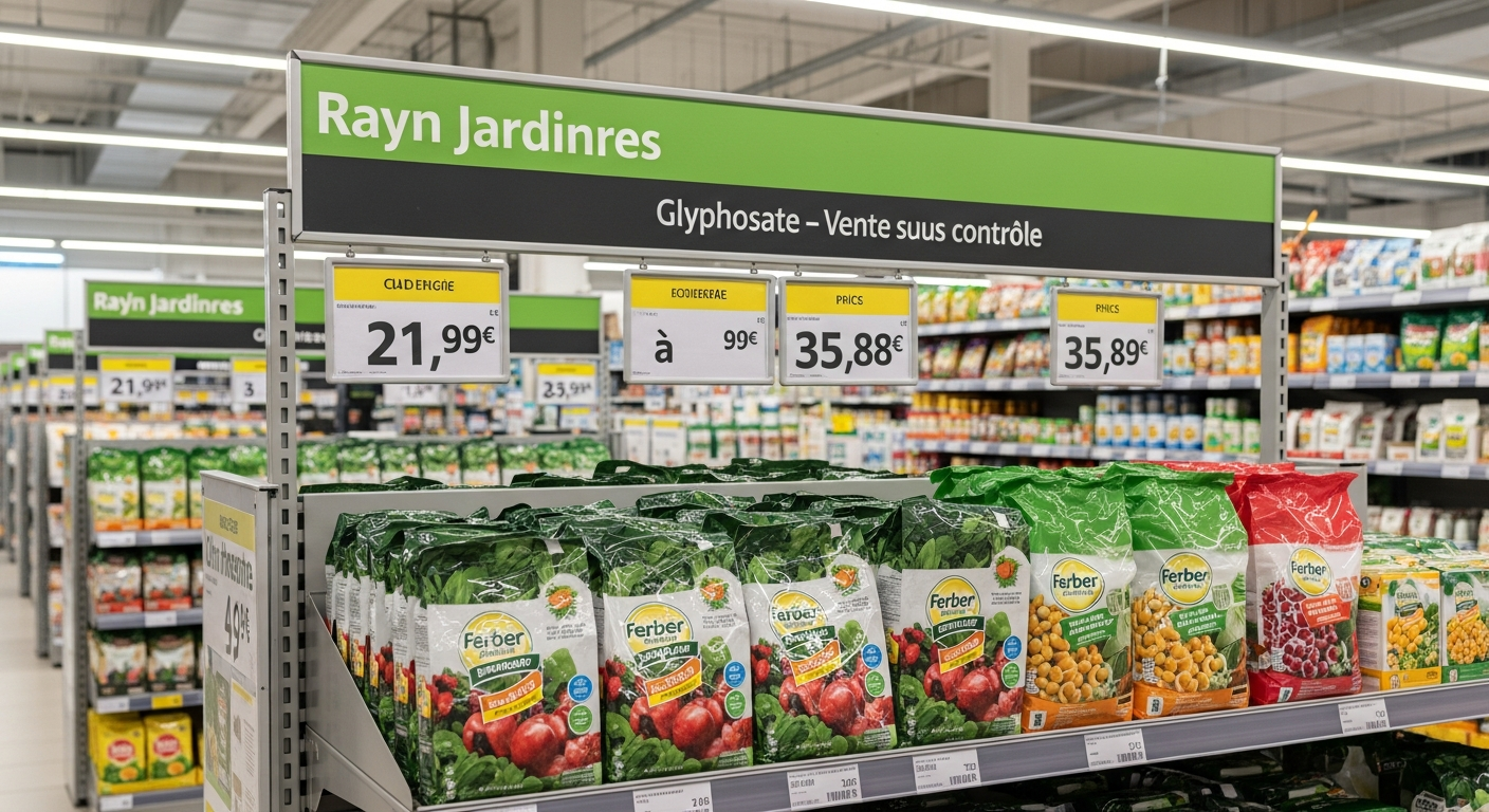 Rayon jardinerie glyphosate prix stock 2026