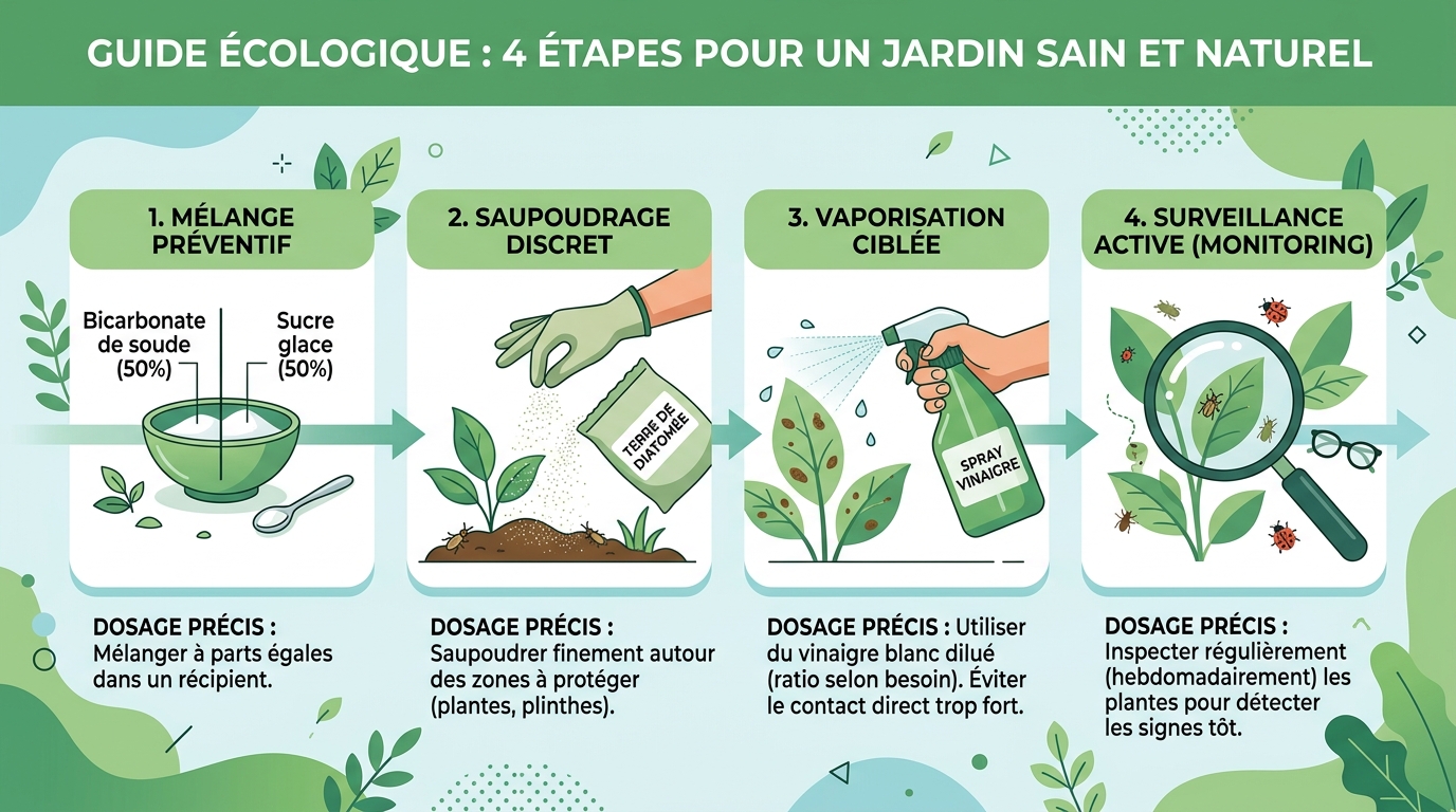 Infographie recettes naturelles anti-cafards dosages précis