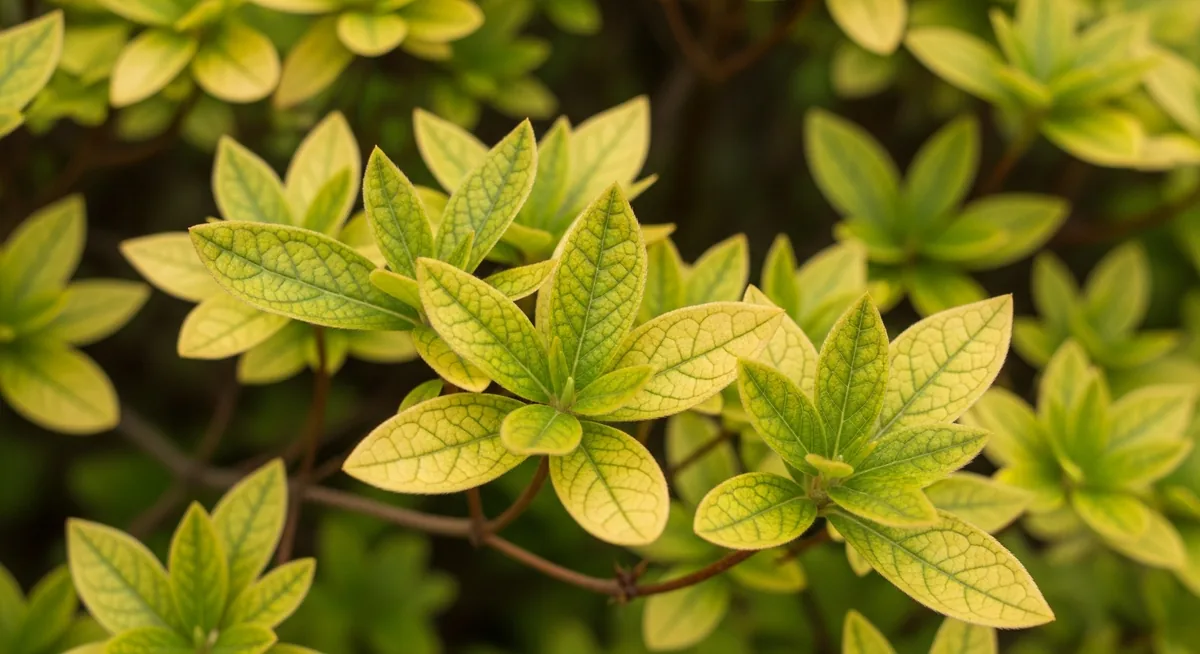 Chlorose ferrique azalée feuilles jaunes nervures vertes
