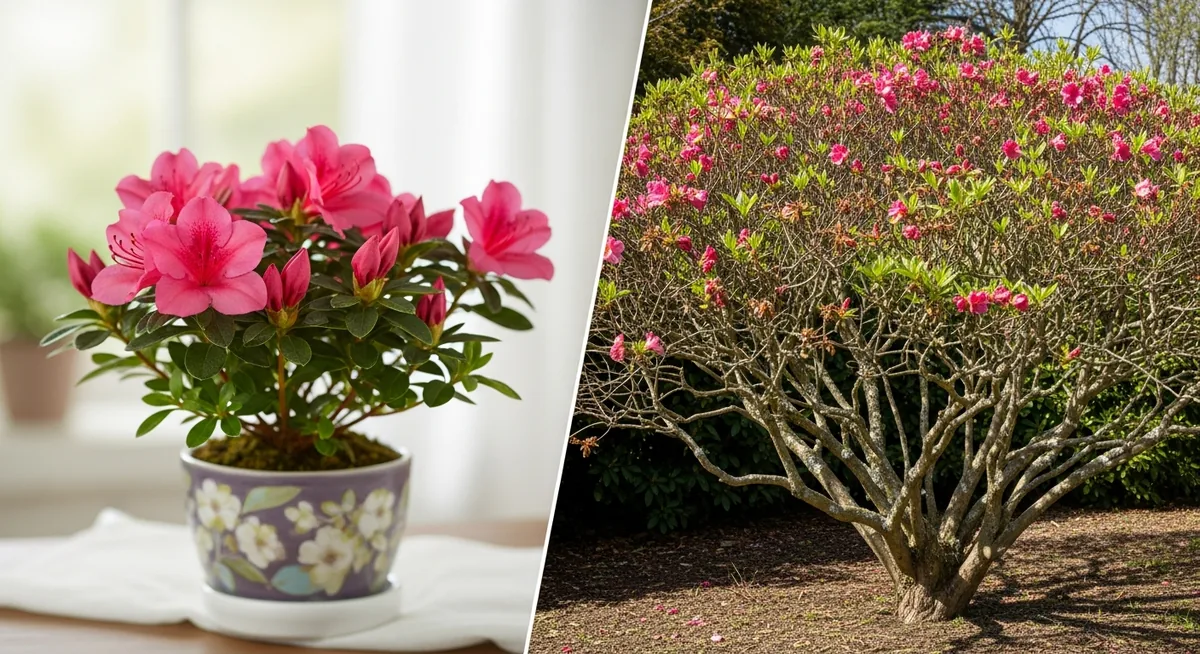 Azalée intérieur pot vs azalée extérieur mature