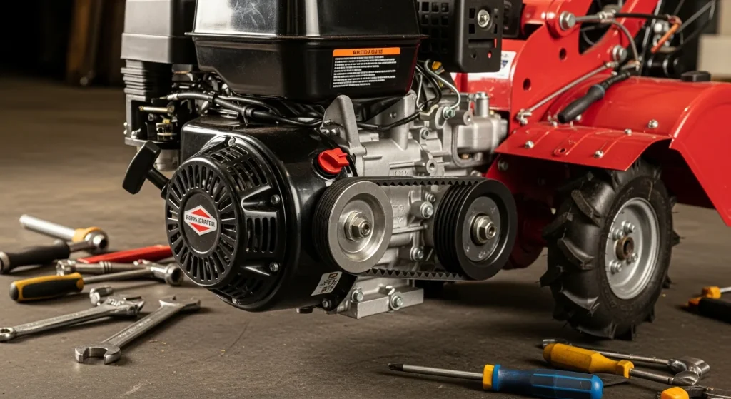 Changer la courroie d’une motobineuse Briggs et Stratton : guide pratique pas à pas