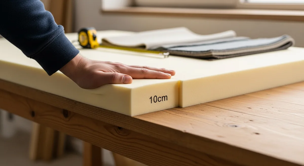 Épaisseur mousse banquette sur mesure pour coin lecture