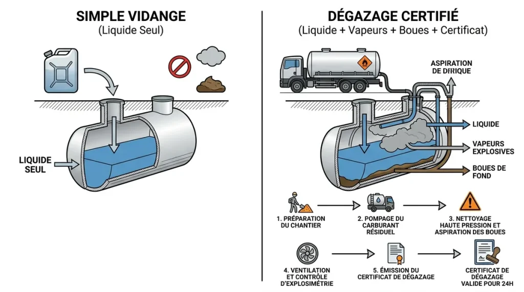 Nettoyer une cuve à fioul pour mettre de l’eau : procédure légale et technique
