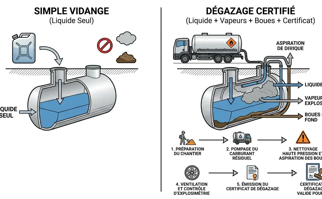 Nettoyer une cuve à fioul pour mettre de l’eau : procédure légale et technique