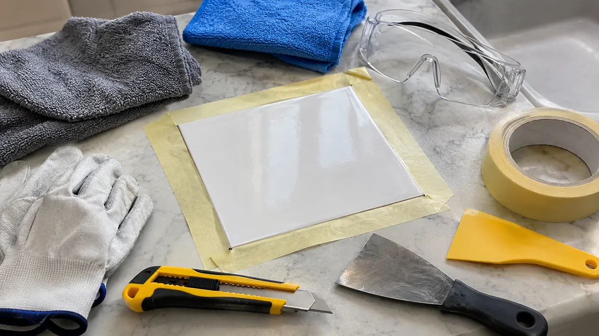 Outils pour retirer du silicone sur carrelage