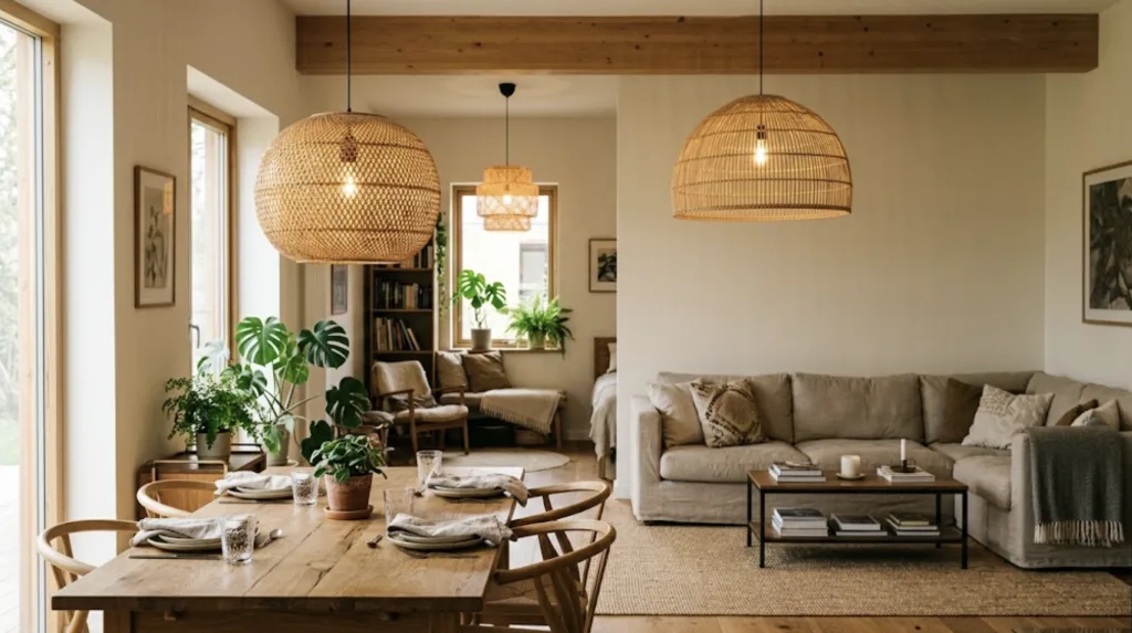 Comment choisir une suspension en rotin adaptée à chaque pièce de la maison ?