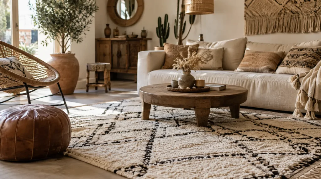 Tapis berbère et déco bohème : les erreurs qui alourdissent une pièce