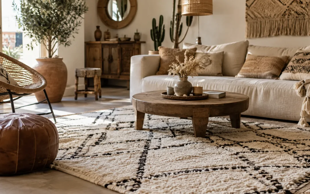 Tapis berbère et déco bohème : les erreurs qui alourdissent une pièce