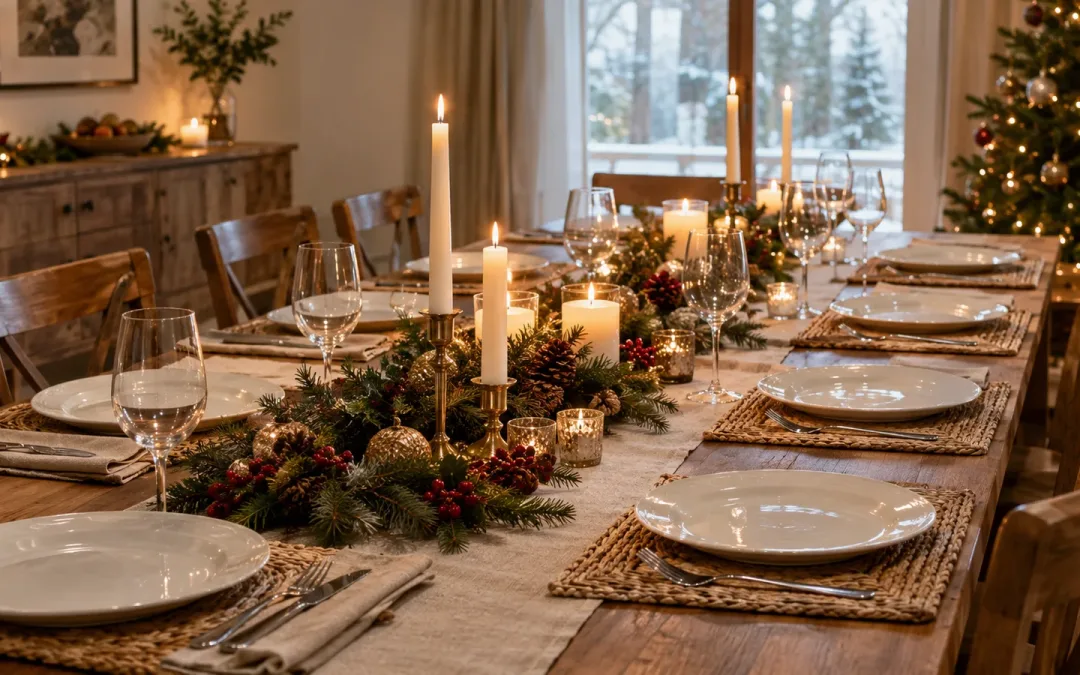Table de Noël : les proportions de chemin de table que les pros ne ratent jamais