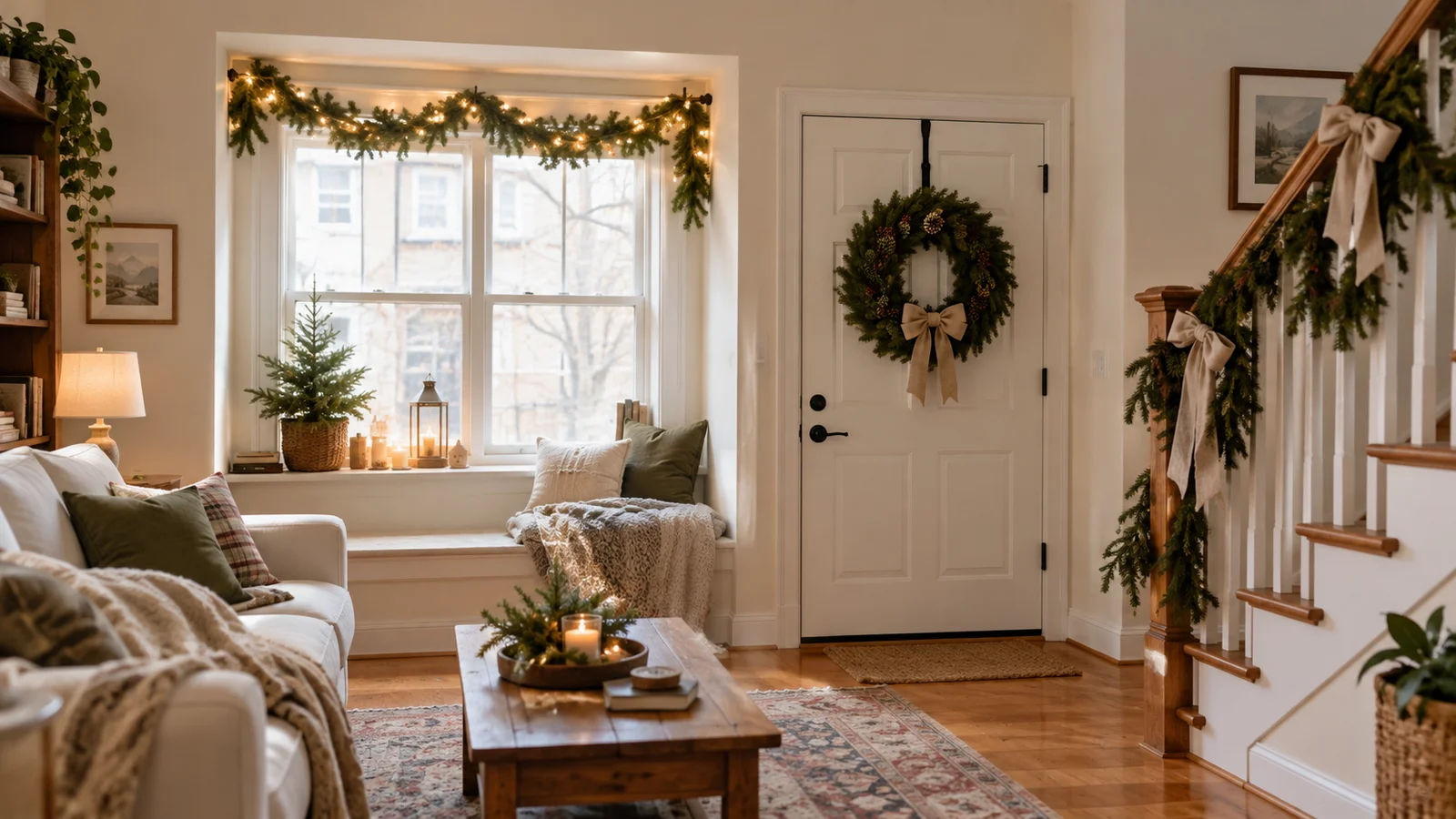 Décorer pour Noël en location sans percer : la bonne fixation pour chaque support